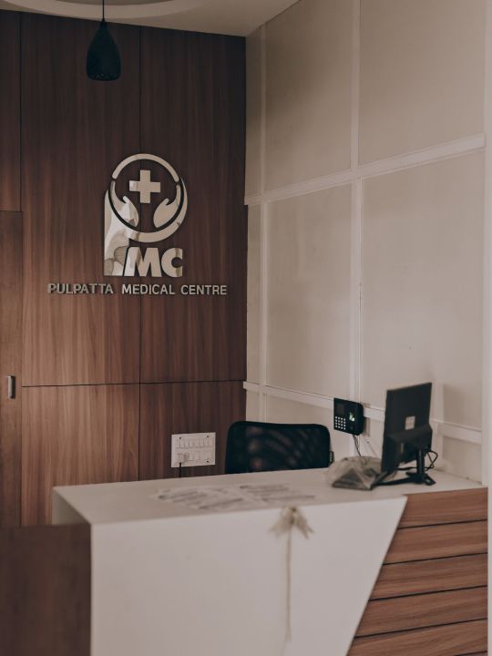 Modern hospital reception area in China